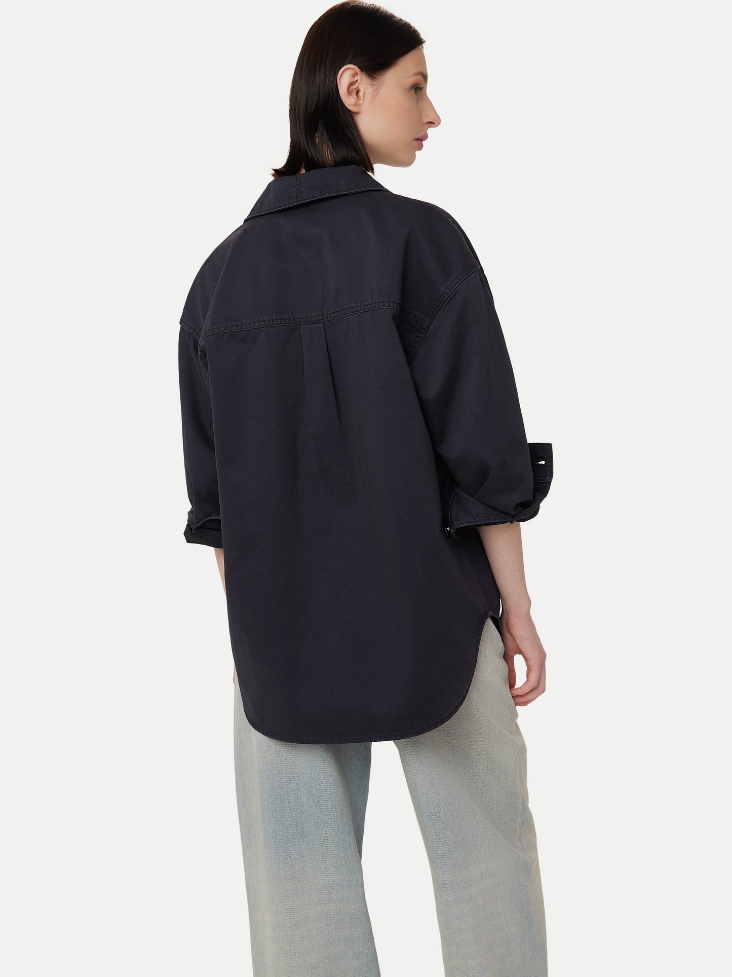 The Twill Overshirt in Dark Navy